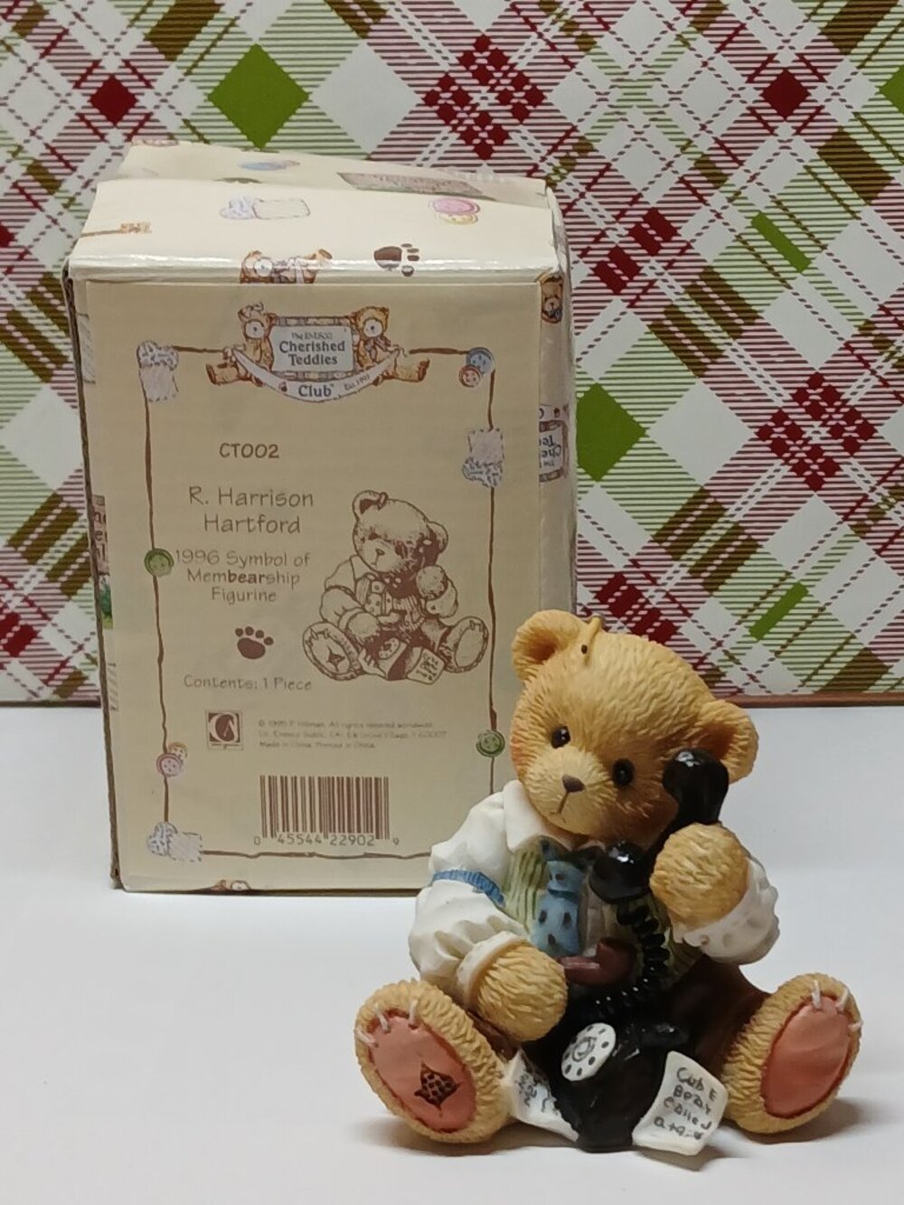 1996 Priscilla HILLMAN Enesco The CHERISHED TEDDIES R. Harrison Hartford BEAR